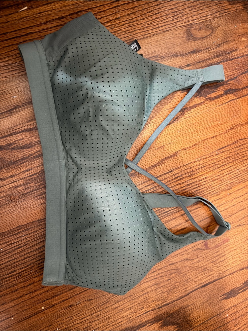 Victoria's Secret Perforated Olive Green Wireless Bra